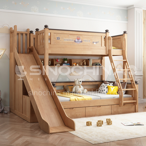 JLX-3909-1 bedroom modern solid wood frame, foam mattress fashion double bed